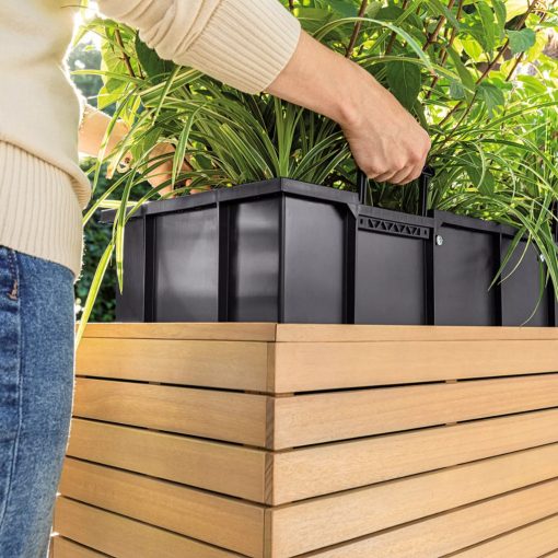 Lechuza PALO Natural Wood 45 low eucalyptus wood 44x46 cm