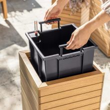 Lechuza PALO Natural Wood 45 low eucalyptus wood 44x46 cm