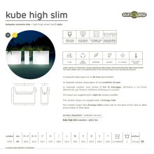 KUBE HIGH SLIM Light cassetta plant box  80x25x70 cm