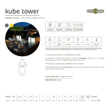 KUBE TOWER Square light pot 