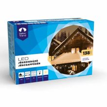 Toldható LED jégszikrázó jégcsapfüzér fehér kábellel