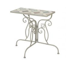 Balkon félasztal vasból mozaik mintával 58x29x63,5 cm