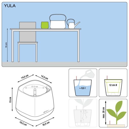 Lechuza YULA kaspó All-in-One Set