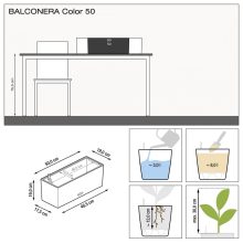 Lechuza Balconera Color 50 cm önöntözővel