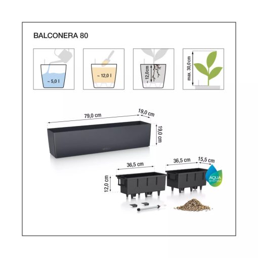 Lechuza Balconera Color 80 cm önöntözővel