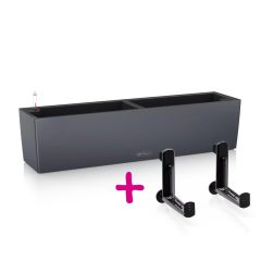   Lechuza Balconera Color 80 önöntözővel + Lechuza Balconera tartó konzol