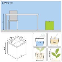 Lechuza CANTO kocka premium 40 All-in-One Set