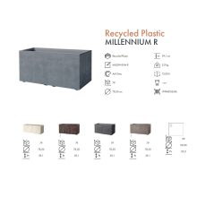 Deroma Cassetta Millennium gri cenușă 78,5 x 39 x 39 cm