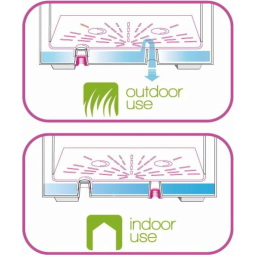 Deroma Millennium Rectangular Planter Ash Grey 59 x 25 x 25 cm