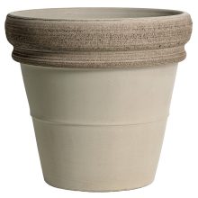 Vaso Doppio Bordo Vulcano Graffiato Agyagcserép