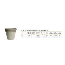 Vaso Doppio Bordo Vulcano Graffiato Agyagcserép