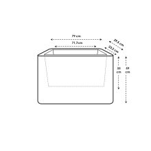 Elho June ghiveci despărțitor 80 × 30 × 60 cm