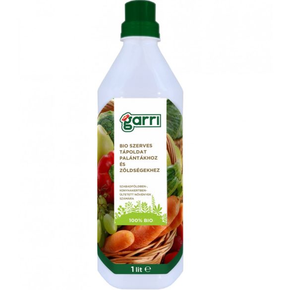 GARRI Bio szerves tápoldat palántákhoz és zöldségekhez 1 Literes