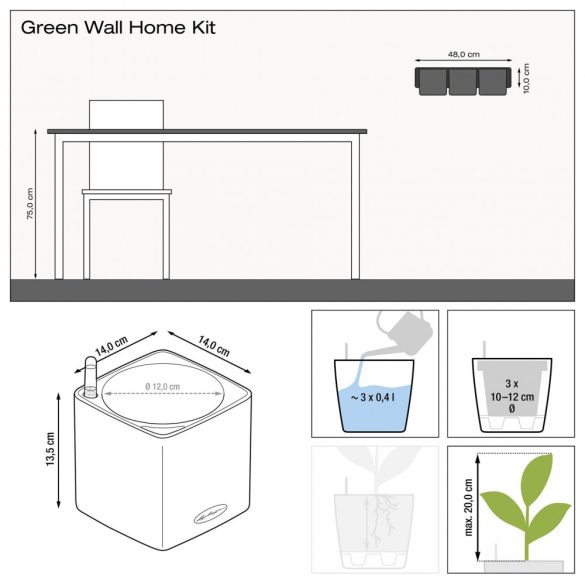 Lechuza Green Wall Home Kit Glossy