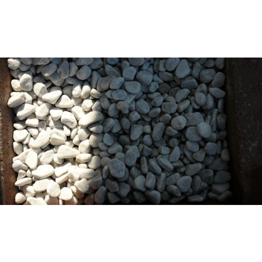 Kerti díszkavicsok: Bianco Carrara kavics 25 kg (fehér) 
