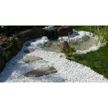 Kerti díszkavicsok: Bianco Carrara kavics 25 kg (fehér) 
