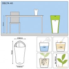 Lechuza Delta- kiemelhető belsővel önöntözővel
