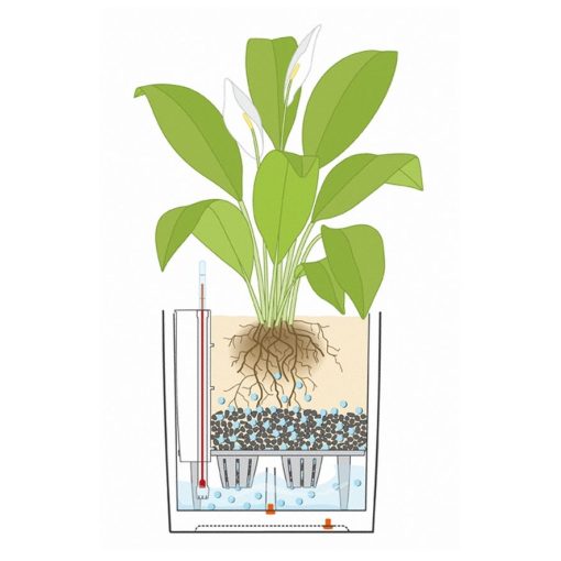 Lechuza  CUBE Cottage kiemelhető belsővel és önöntöző készlettel 3 méretben