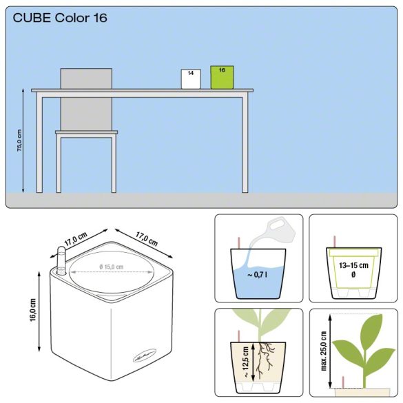 CUBE Color 14-16önöntözővel(puro)