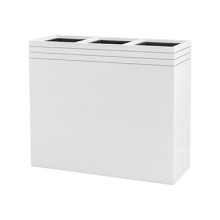 Line-Up Rectangle Planter Matt White – with 3 inserts
