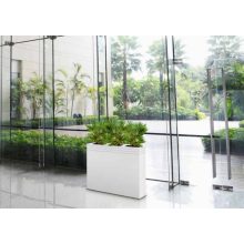 Line-Up Rectangle Planter Matt White – with 3 inserts