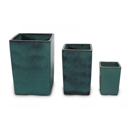 Luxor Linea türkiz kaspó 21x21x30 cm