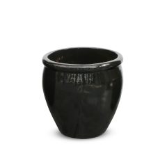 Luxor Pálma two fekete kerámia kaspó 50x50 cm 