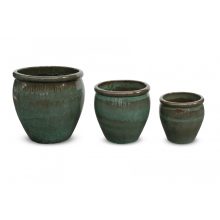 Luxor Pálma Rain Green kerámia kaspó 65x65 cm