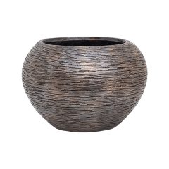 Luxe Lite Universe Wrinkle Globe bronze planter