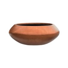 Metallic Silver Leaf Bowl Ufo Matt Copper kaspó