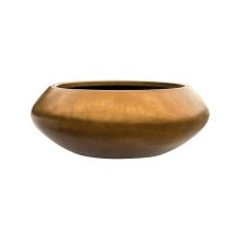 Bol decorativ tip castron Metallic Silver leaf Bowl Ufo Matt Honey kaspó