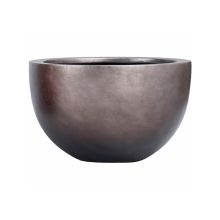 Bol decorativ Metallic Silver leaf Bowl Matt Coffee kaspó