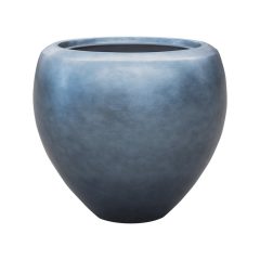 Metallic Silver leaf Couple Matt Ice Blue ghiveci decorativ