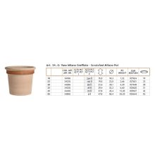 Vaso Milano Graffiato Agyagcserép