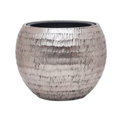 Opus Globe Hammered Silver kaspó