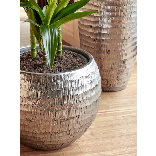 Opus Globe Hammered Silver ghiveci decorativ