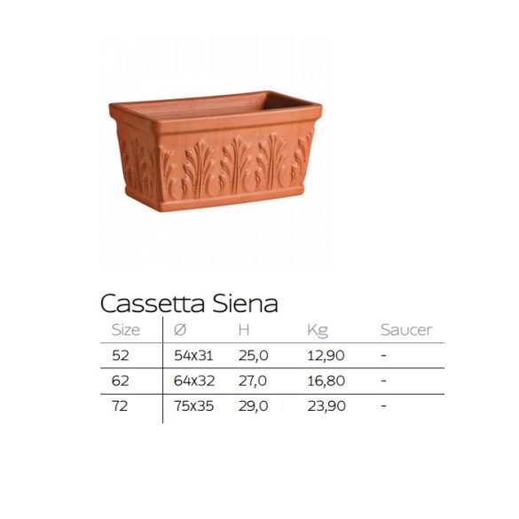 Casetta siena agyag balkonláda 2 méretben