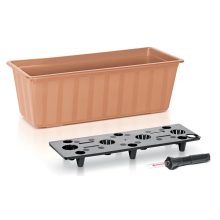 SmartBalkon műanyag önöntözős balkonláda 60x17x14 cm terrakotta