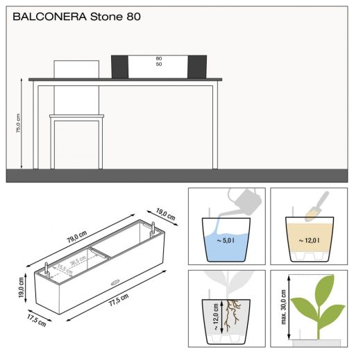 Lechuza Balconera Stone 80 cm