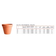Vaso Margherita Classica agyagcserép