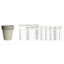 Vaso Alto Vulcano Graffiato agyagcserép