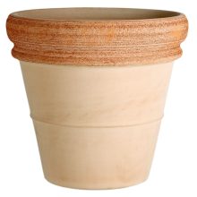 Vaso Doppio Bordo Graffiato Agyagcserép
