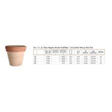 Vaso Doppio Bordo Graffiato Agyagcserép
