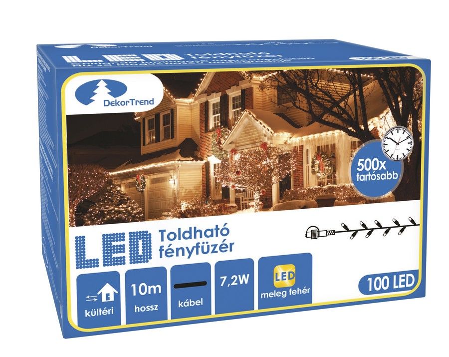 Toldható LED fényfüzér Toldható LED fényfüzér