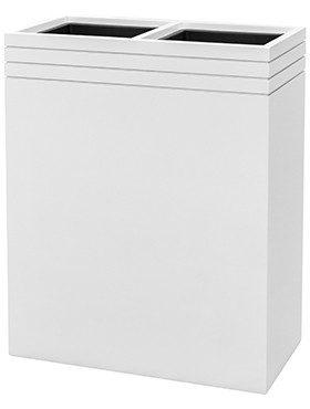 Line-Up Rectangle Planter Matt White – 2 betéttel Line-Up Rectangle Planter Matt White – 2 betéttel